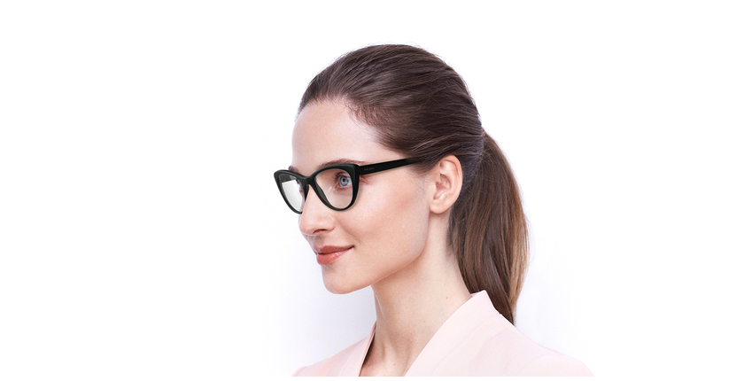 Lunettes de vue femme 0PR 05XV noir - Vue de 3/4
