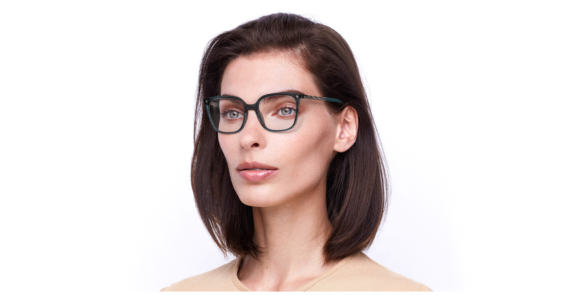Lunettes de vue femme MAGIC256 vert/turquoise - Vue de face