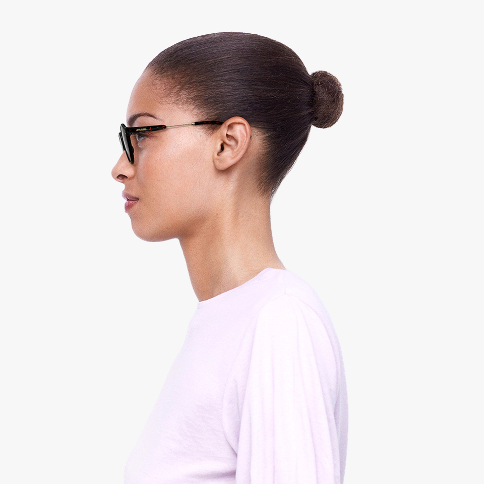 Lunettes de soleil MOTTI écaille/dorée - Vue de face