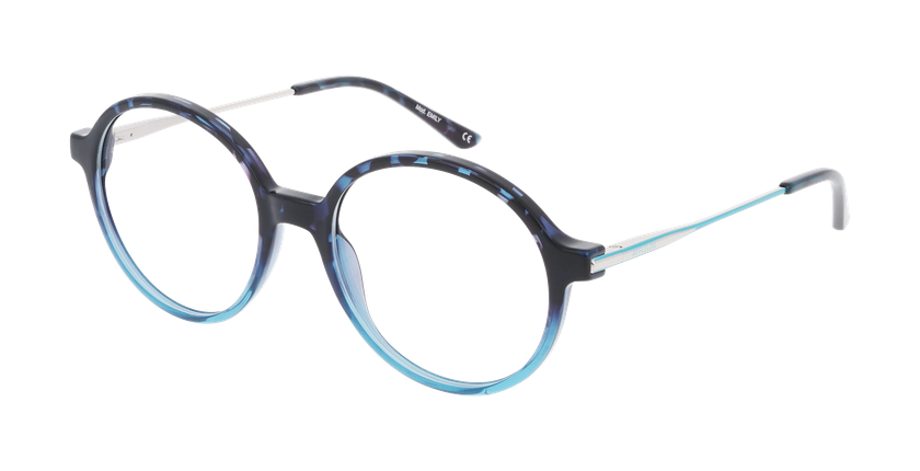 Lunettes de vue femme EMILY écaille/bleu - Vue de face