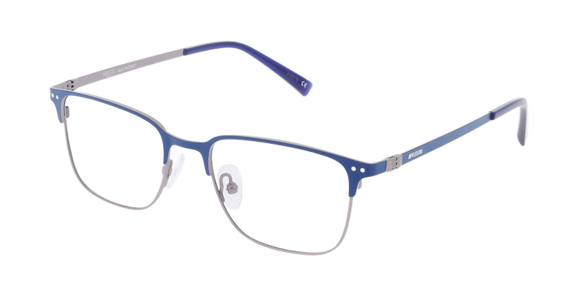 Lunettes de vue homme NATHEO bleu/bleu - Vue de face