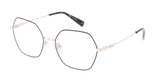 Lunettes de vue femme KIARA noir/dorée - Vue de face