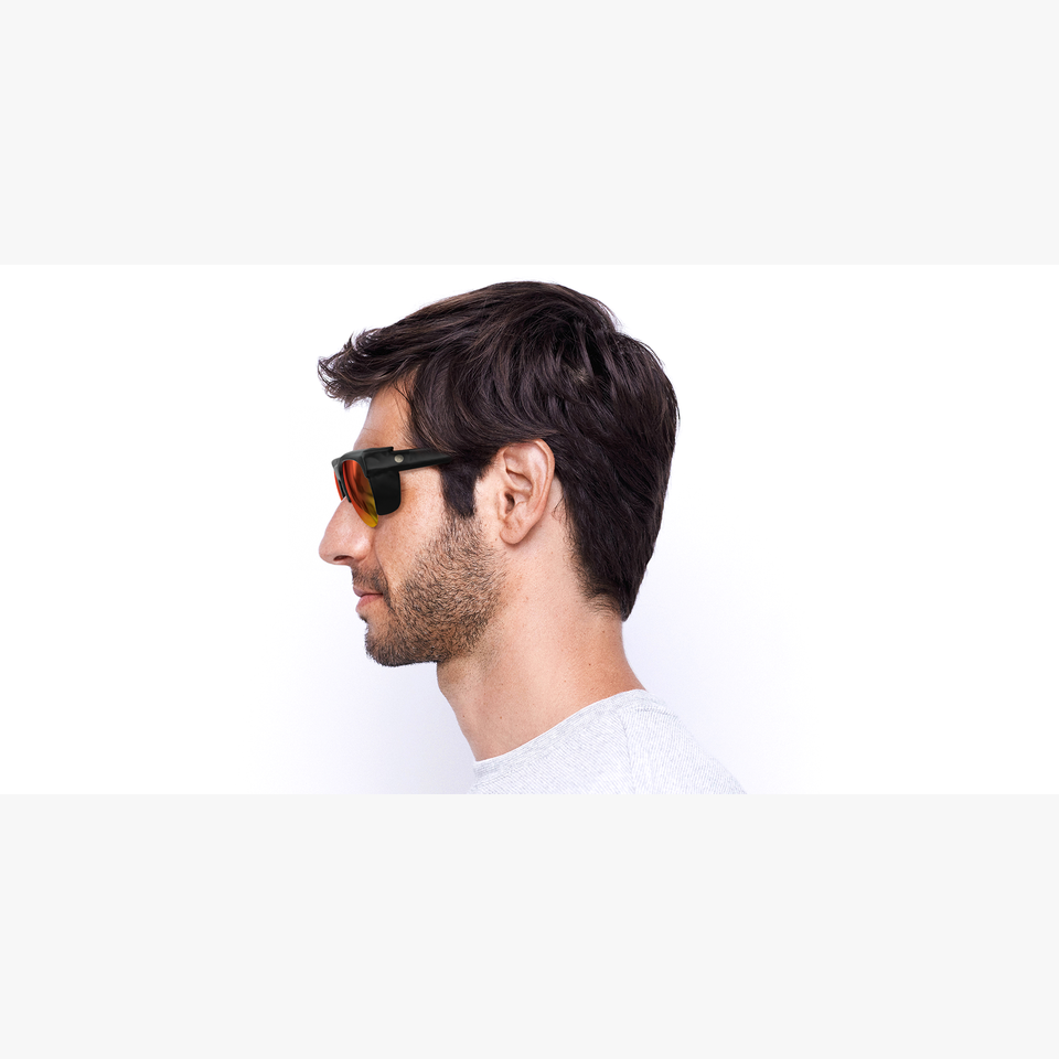 Lunettes de soleil Skyview noir/gris - Vue de côté