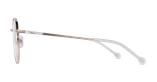 Lunettes de vue femme EMIE blanc/dorée - Vue de face