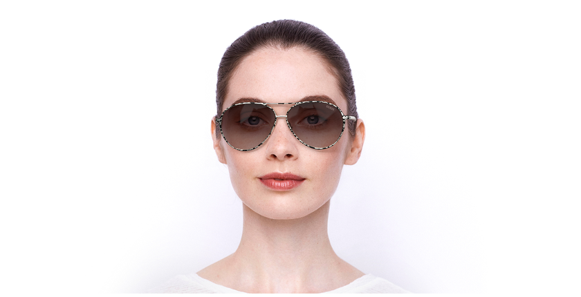 LUNETTES DE SOLEIL femme GU7847 doré - Vue de face
