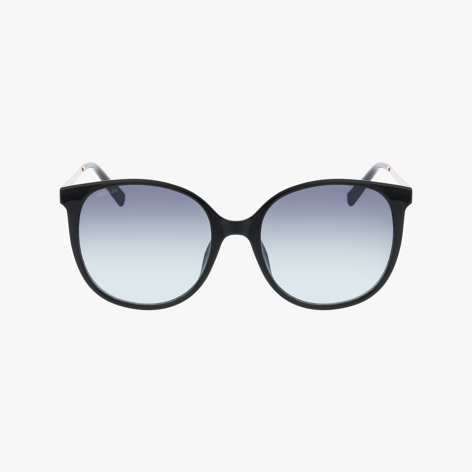 Lunettes de soleil femme KARIA noir/dorée - Vue de face
