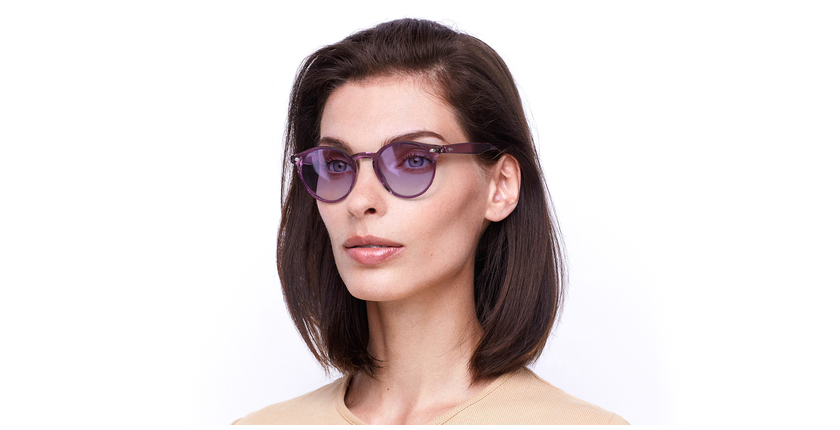 LUNETTES DE SOLEIL SAMANO violet - Vue de face