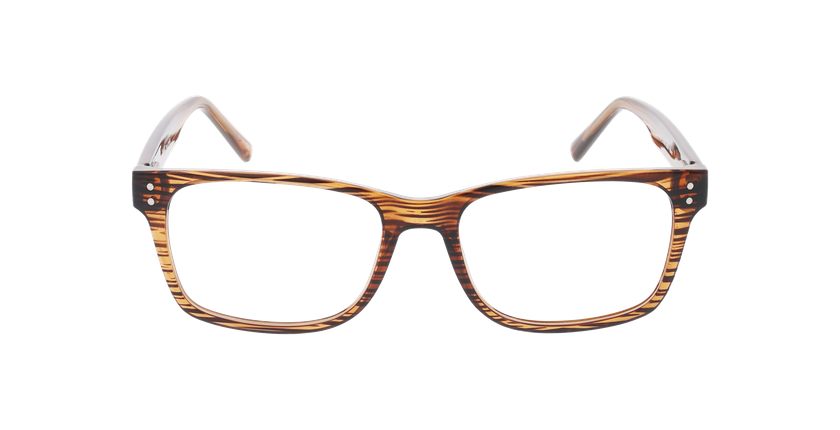 Lunettes de vue homme DANIEL marron - Vue de face
