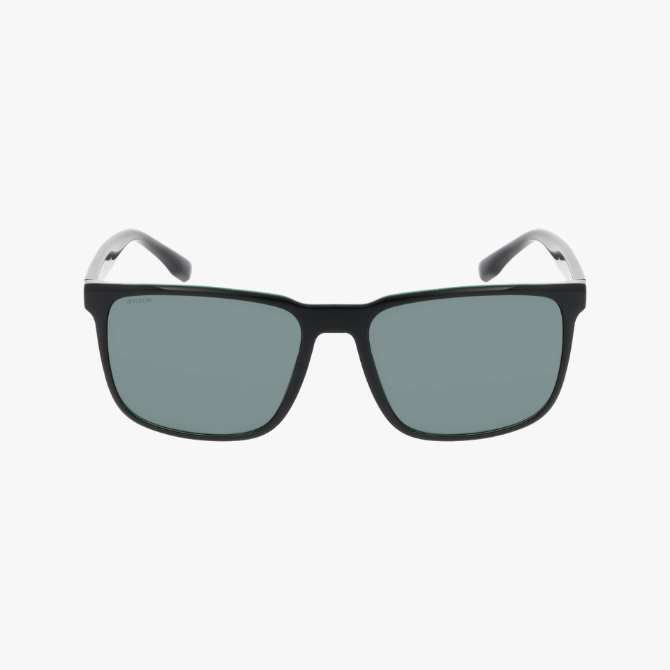 Lunettes de soleil homme MICA noir/vert - Vue de face