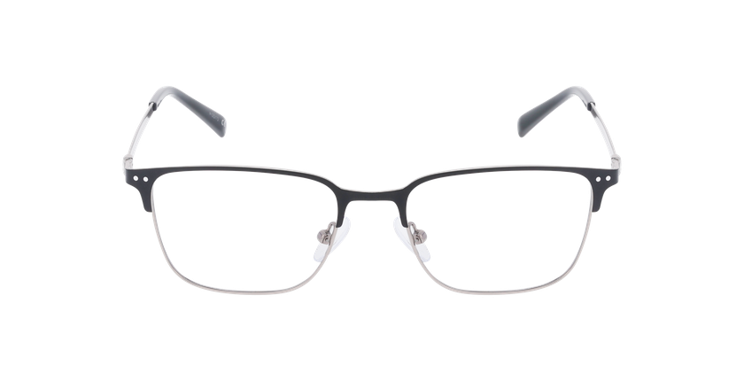 Lunettes de vue homme NATHEO noir/argenté - Vue de face