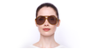 LUNETTES DE SOLEIL femme GG1042S écaille - Vue de face