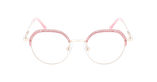 Lunettes de vue femme MAGIC292 rose/dorée - Vue de face