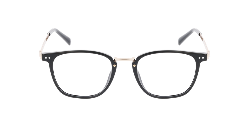 Lunettes de vue homme DAMON noir/dorée - Vue de face