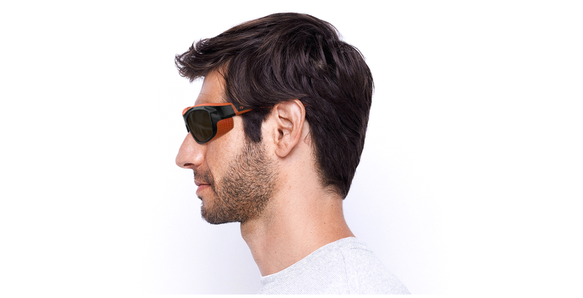LUNETTES DE SOLEIL Piment noir/orange - Vue de côté