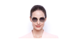 LUNETTES DE SOLEIL femme GU5214 doré/rose mat - Vue de face