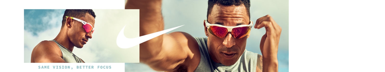 Photo d'un sportif portant des lunettes de soleil Nike adapter pour le sport