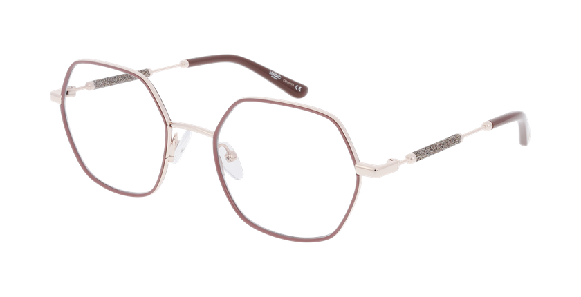 Lunettes de vue femme MAGIC252 marron/dorée - Vue de face