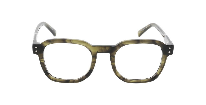 Lunettes de vue homme CARACTÈRES VOLONTAIRE vert - Vue de face