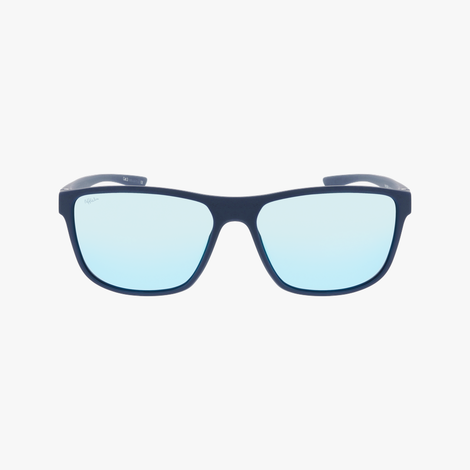 Lunettes de soleil homme BORJA bleu/bleu foncé mat - Vue de face