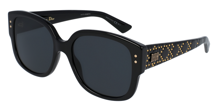LUNETTES DE SOLEIL femme LADYDIORSTUDS noir/bleu - vue de 3/4