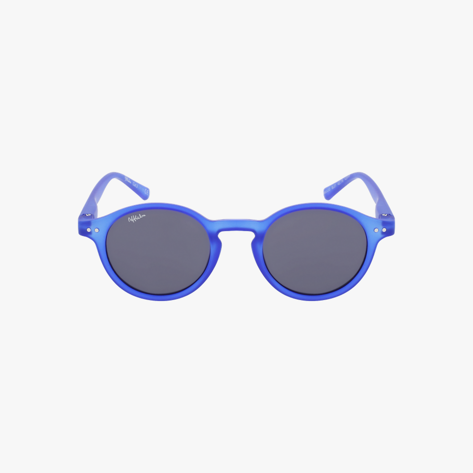 Lunettes de soleil enfant LIO bleu/bleu foncé mat - Vue de face