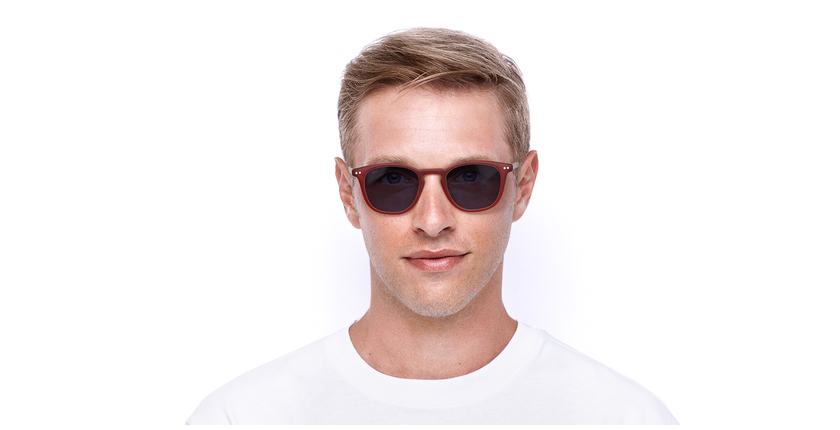 LUNETTES DE VUE FORTY solaire Bordeaux rouge/rouge - Vue de face