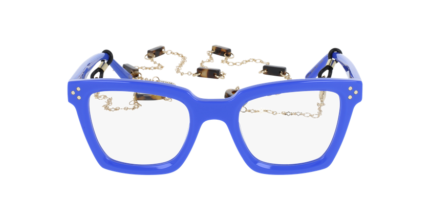 Lunettes de vue femme CARACTÈRES MYSTERIEUSE bleu - Vue de face