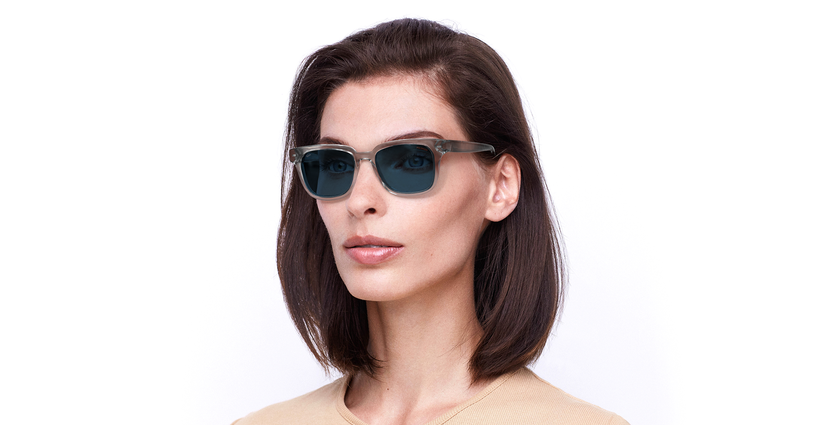 LUNETTES DE SOLEIL TOBY blanc/gris - Vue de face