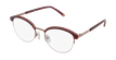 LUNETTES DE VUE femme STRAUSS écaille/rouge - vue de 3/4