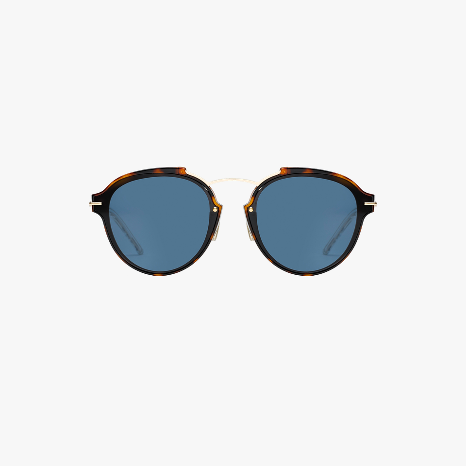 Lunettes de soleil femme DIORECLAT écaille/argenté - Vue de face