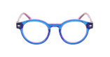 Lunettes de vue femme CARACTÈRES DISCRÈTE bleu - Vue de face