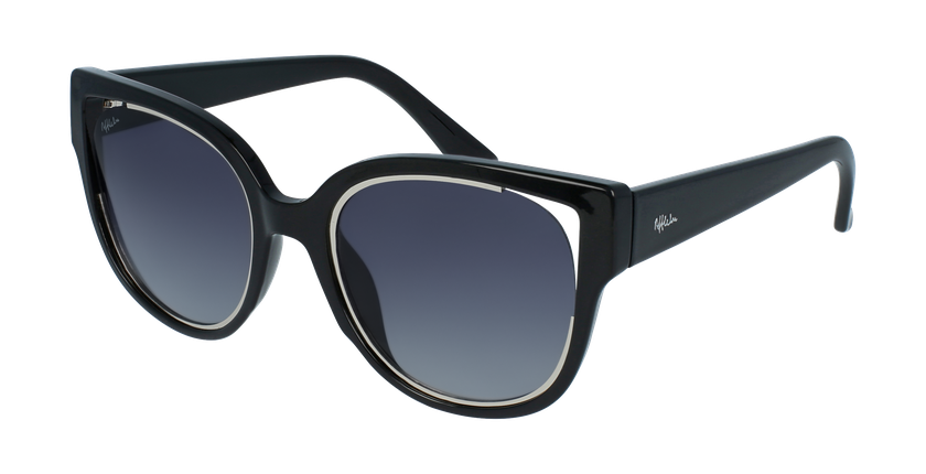 LUNETTES DE SOLEIL femme MAHEA POLARIZED noir/argenté - Vue de face