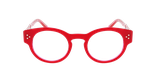 Lunettes de vue femme CARACTÈRES FIDÈLE rouge/rose - Vue de face