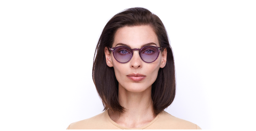 LUNETTES DE SOLEIL SAMANO violet - Vue de face