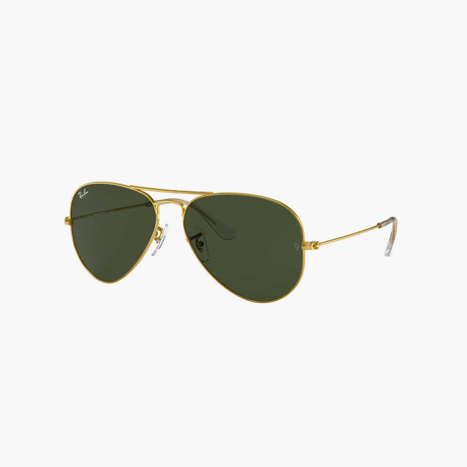 Lunettes de soleil AVIATOR L dorée - Vue de face