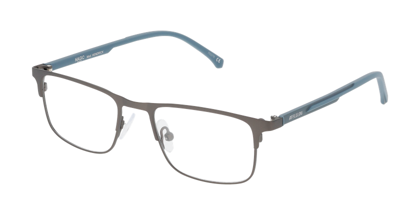 Lunettes de vue homme HENDRICK gun/gris - Vue de face