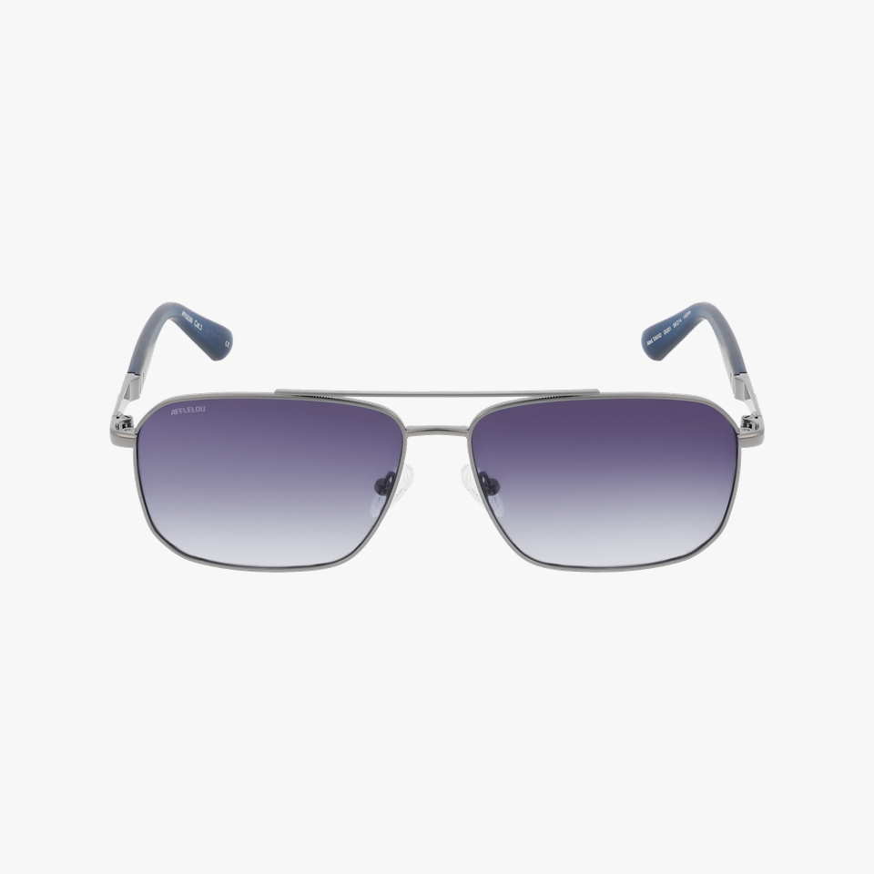 Lunettes de soleil homme TAVIO noir/gris - Vue de face