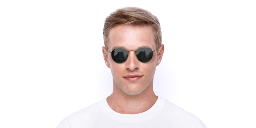 LUNETTES DE SOLEIL homme ROUND METAL 0RB3447 doré