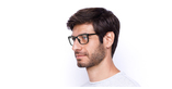 Lunettes de vue homme VPL952 gris - Vue de 3/4