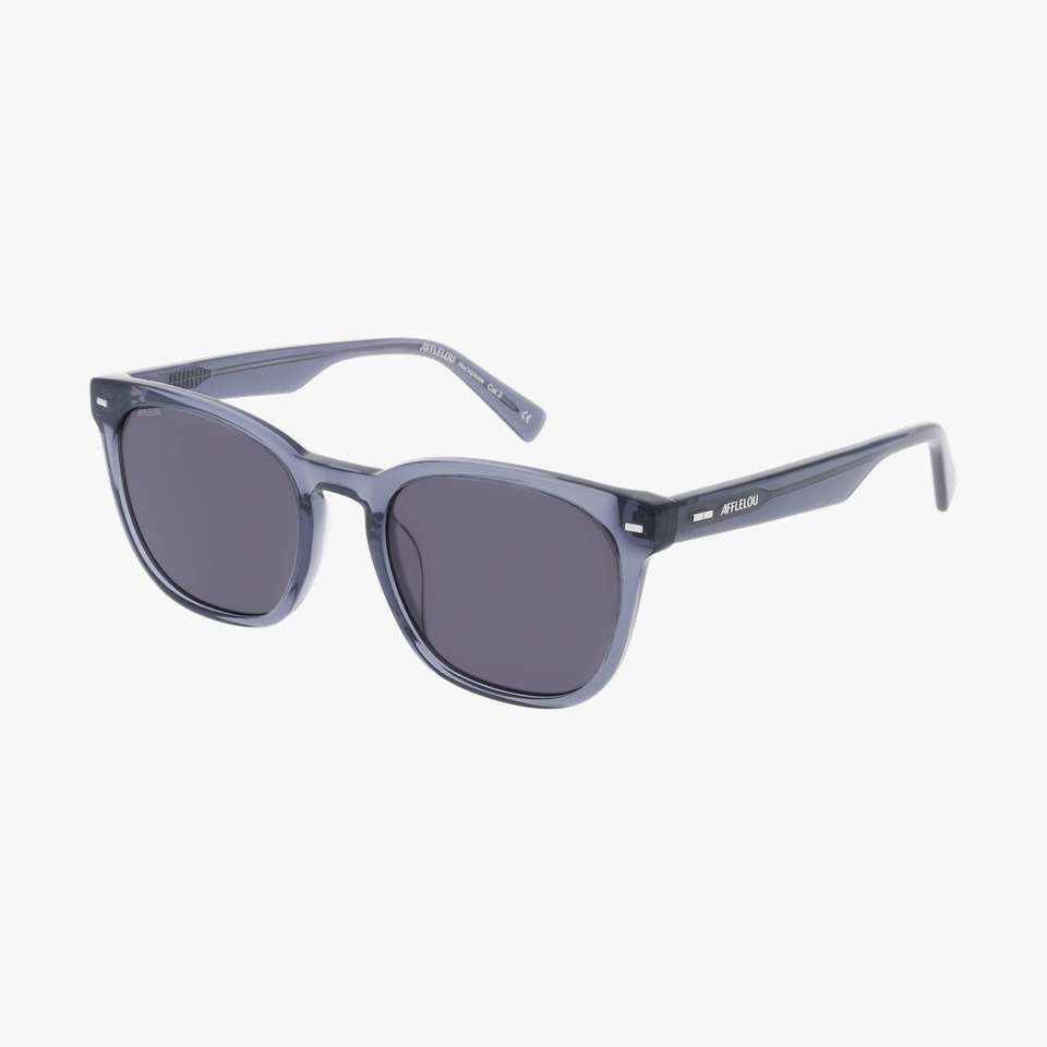 Lunettes de soleil homme KERIAN cristal/gris - Vue de face