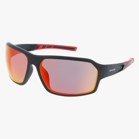 Lunettes de soleil RUFINO noir/rouge