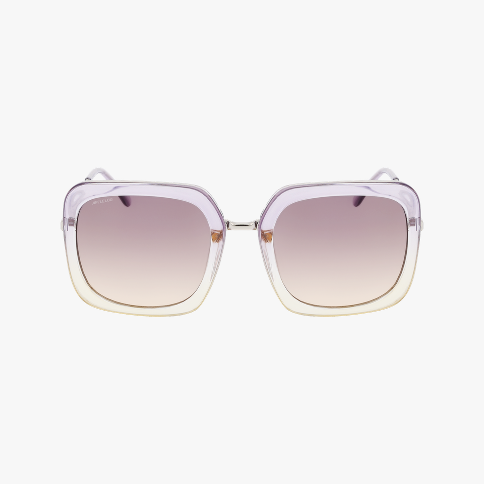 Lunettes de soleil femme IMMA violet/argenté - Vue de face