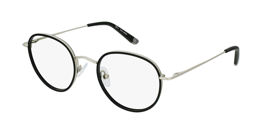 LUNETTES DE VUE enfant NERD noir/argenté - vue de 3/4
