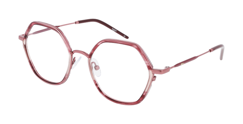 Lunettes de vue femme MAGIC218 rose/dorée - Vue de face
