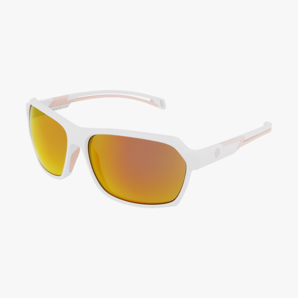 Lunettes de soleil Valley blanc/rose - Vue de 3/4