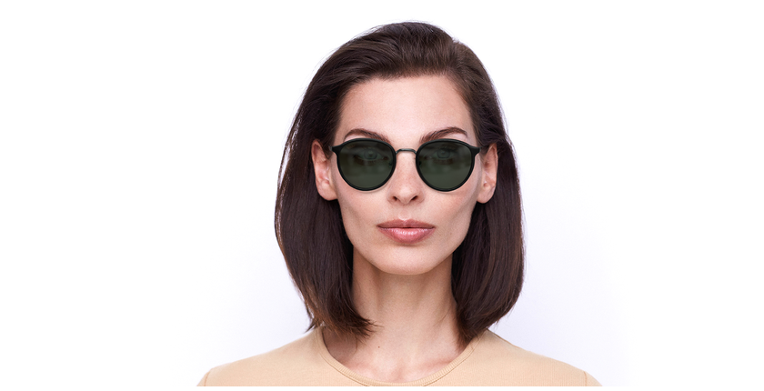 LUNETTES DE SOLEIL AVILES noir/gris - Vue de face
