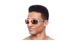 LUNETTES DE SOLEIL Valley blanc/rose - vue de 3/4