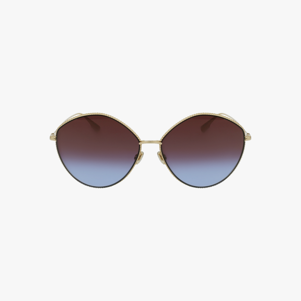Lunettes de soleil femme DIORSOCIETY4 dorée/écaille - Vue de face