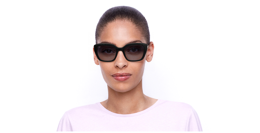 LUNETTES DE SOLEIL femme MINA noir/doré - Vue de face
