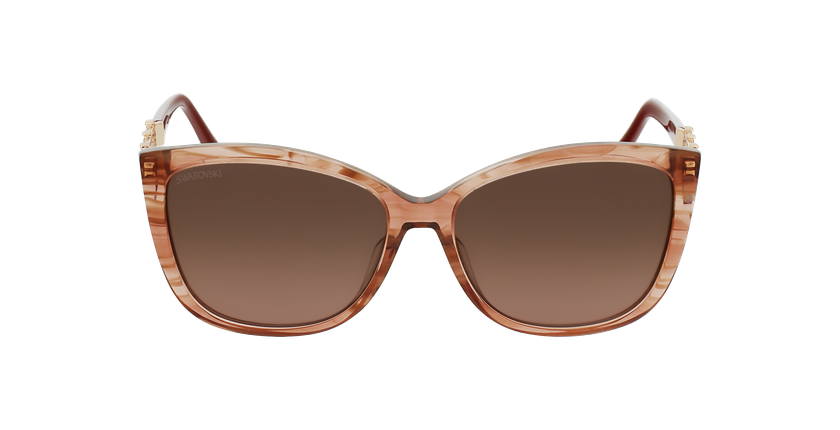 LUNETTES DE SOLEIL femme SK029172G5715 rose/marron - Vue de face